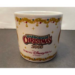 Disney Tokyo Sea Harborside Christmas 2005 tea cup coffee mug Mickey Minnie
